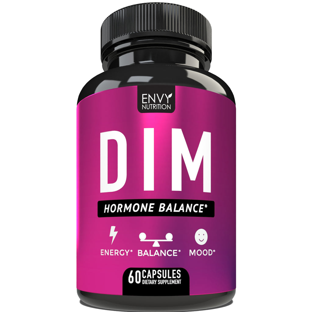 DIM - Hormone Balance Supplement for Men and Women - Estrogen Metabolism, Menopause Relief, Energy & Mood - 60 Day Supply - 60 Capsules
